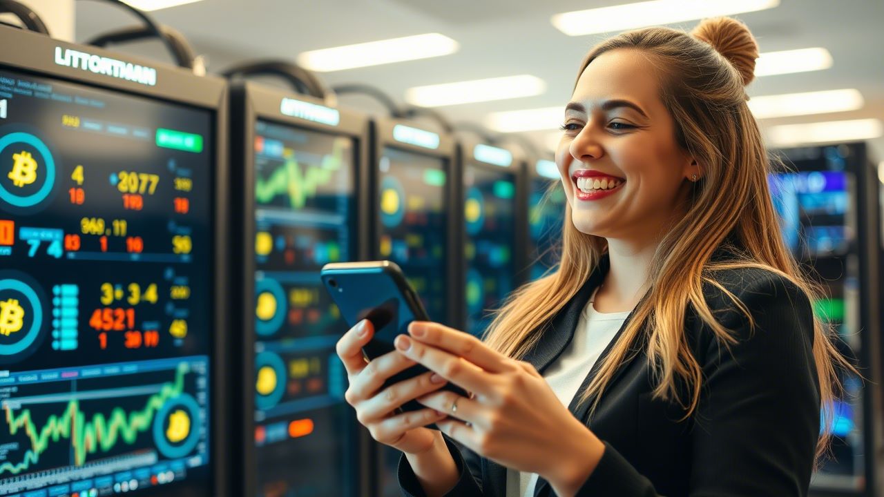 Investor celebrating growth